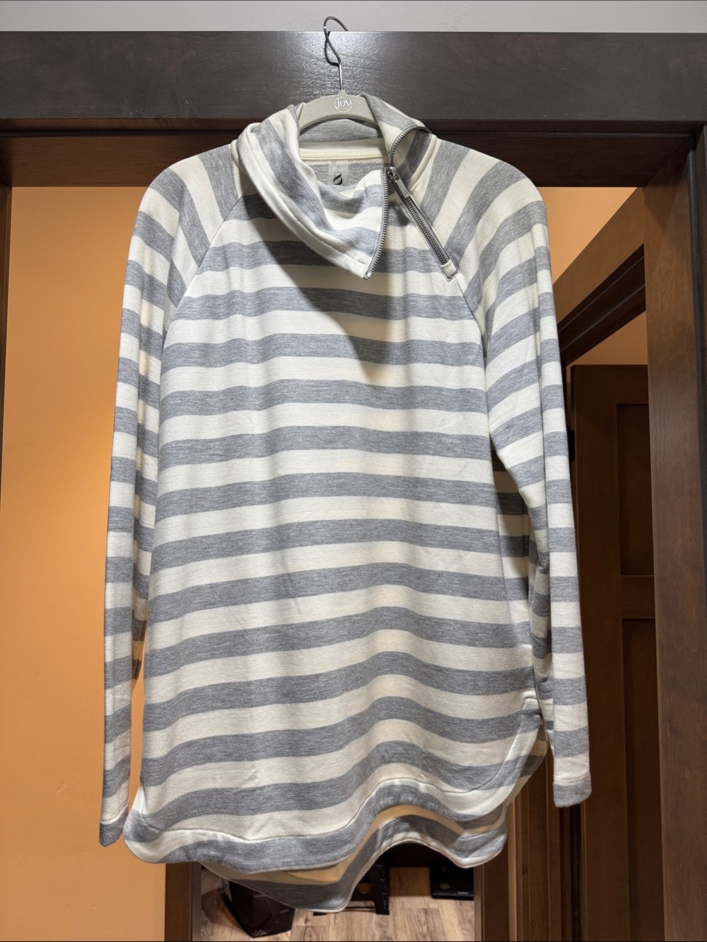 Lou & Grey Cream and Gray Striped Pullover